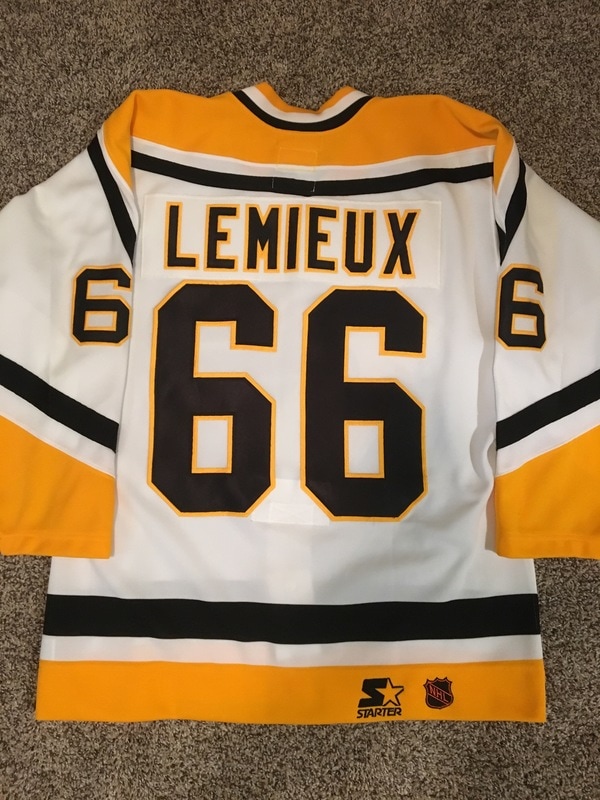 90's Mario Lemieux Pittsburgh Penguins Starter White NHL Jersey Size XL –  Rare VNTG