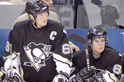 Mario Lemieux Signed Pittsburgh Penguins NHL Starter Jersey On Front