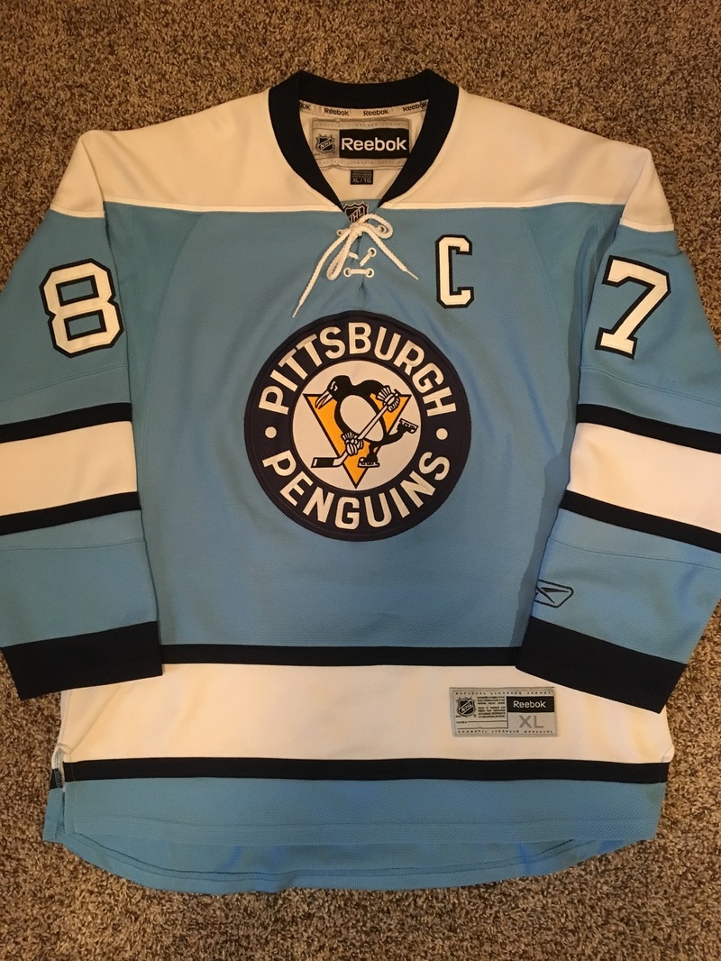 Just bought this old pens jersey thinking it was legit. Got home and then  remembered Crosby got the C with the Reebok jerseys and not his rookie  ones. Oh well still pretty